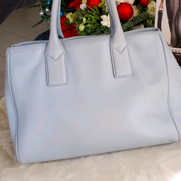 Marc Jacobs Empire City Leather Tote Used Light Blue - Picture 4 of 8